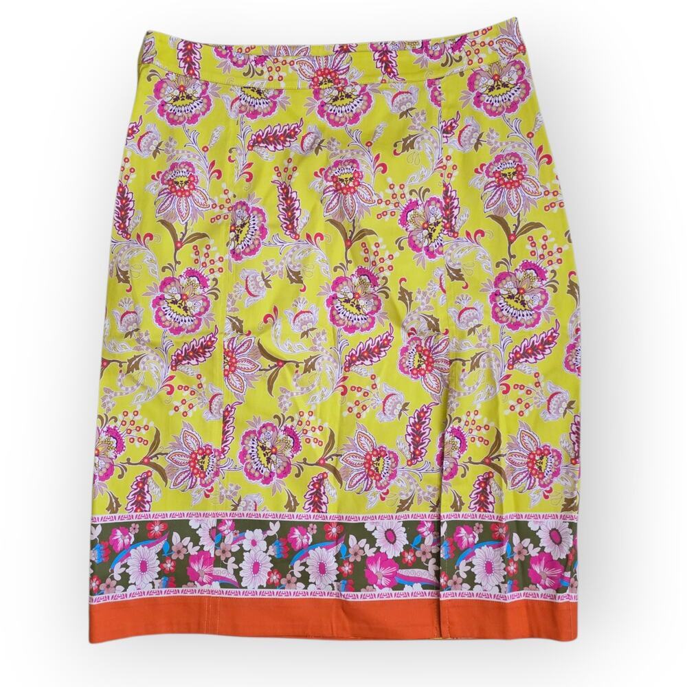Anthropologie Maeve Paisley Yellow High Waist Slit Skirt Only Women Sz 10 NWT - Picture 2 of 13